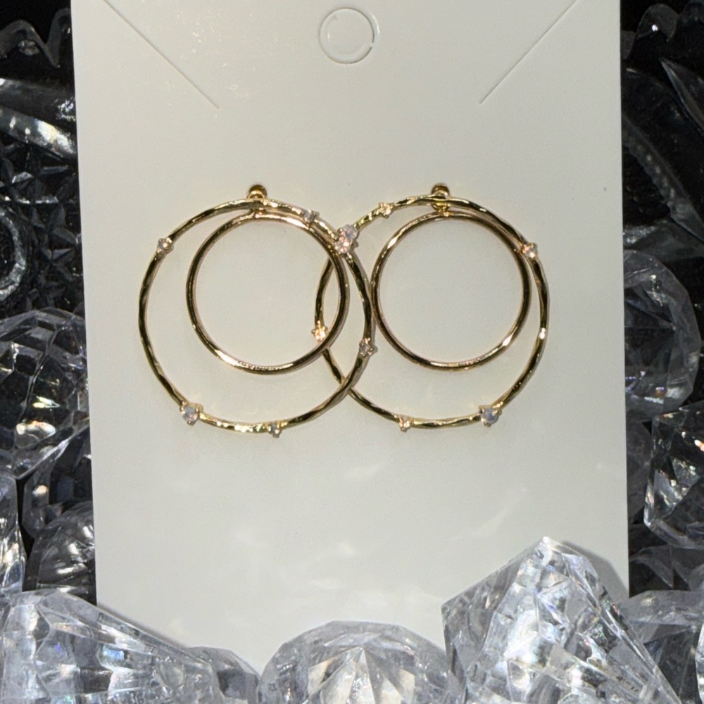 Chic Gold Double Hoop Earrings